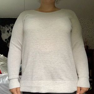 Cream Crew Neck Knit Gap Sweater